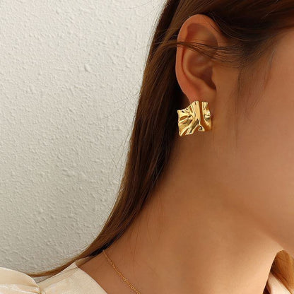 Hammered Stud Earrings – Rustic & Modern | Twinolo