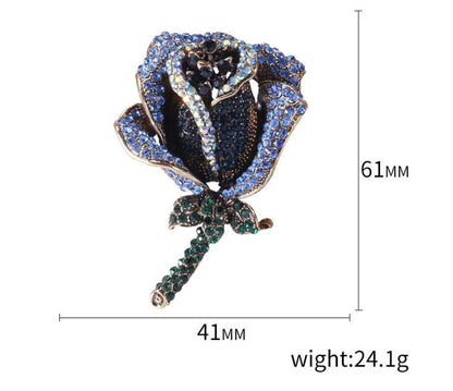 Flower Brooch - Elegant Brooch with Crystals | Twinolo