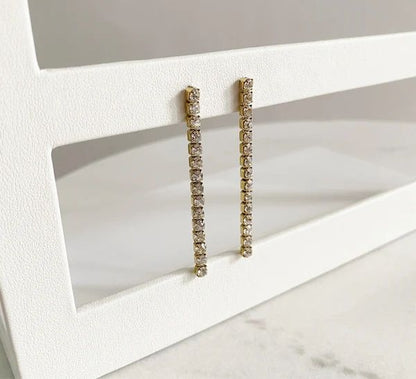Tennis Earring with Zirconia – Timeless Shine | Twinolo