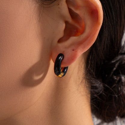 Hoop Earrings with Color Accents – Playful &amp; Trendy | Twinolo