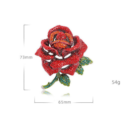 Flower Brooch - Elegant Brooch with Crystals | Twinolo