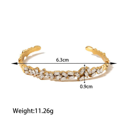Cuff Bracelet with Zirconia – Elegant & Sparkling | Twinolo 