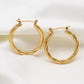 Women's steel hoop earrings N01