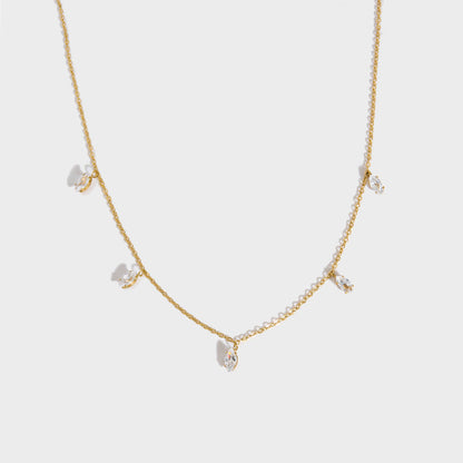 Gold Plated Necklace with Zirconia - Luxurious Sparkle | Twinolo
