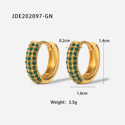 Minimalist Zirconia Hoops – Subtle Shine | Twinolo