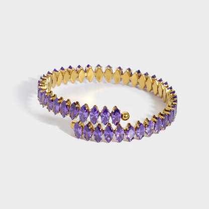 Flexible Bangle with Zirconia – Elegant & Comfortable | Twinolo