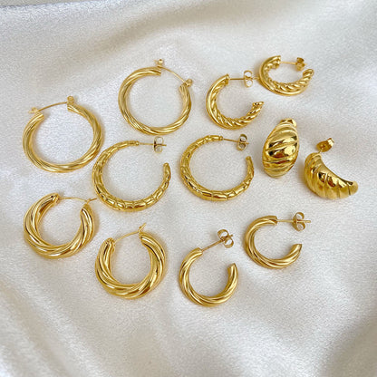 Croissant Earrings – Sophisticated Texture &amp; Shine | Twinolo