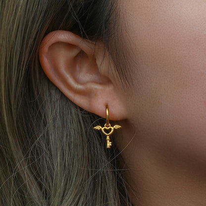 Hoop Earrings with Heart – Loving Design | Twinolo