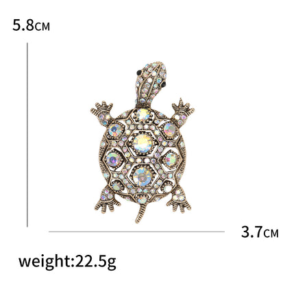 🐢 Turtle Brooch with Crystals – Elegant Brooch | Twinolo