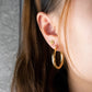 Women's steel hoop earrings N01