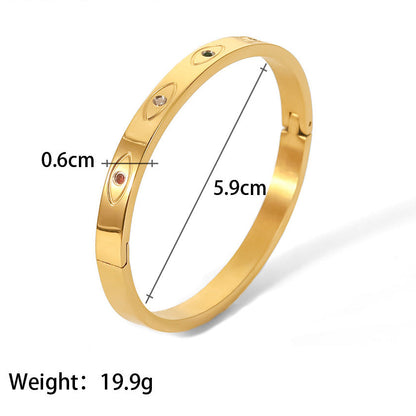 Eye Motif Bangle – Protective & Stylish | Twinolo