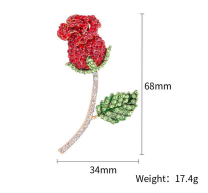 Flower Brooch - Elegant Brooch with Crystals | Twinolo