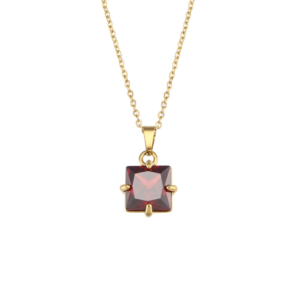 Necklace with Zirconia Pendant – Sparkling and Elegant | Twinolo