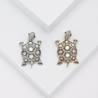 🐢 Turtle Brooch with Crystals – Elegant Brooch | Twinolo
