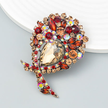 Crystal brooch J1101