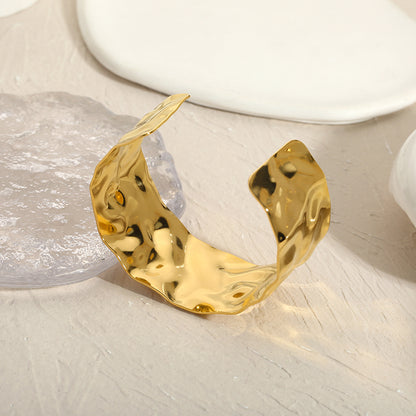 Cuff Bracelet with Hammer Texture – Artistic Touch | Twinolo
