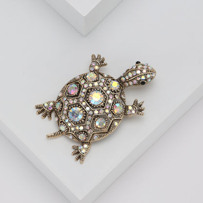 🐢 Turtle Brooch with Crystals – Elegant Brooch | Twinolo