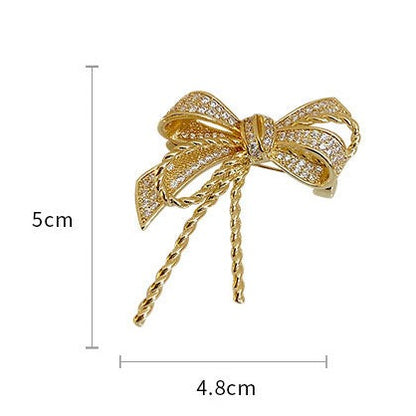 🎀 Bow Brooch - Elegant Brooch with Crystals | Twinolo