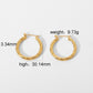 Women's steel hoop earrings N01