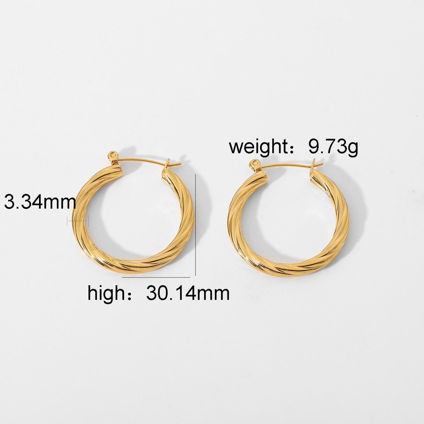 Women's steel hoop earrings N01