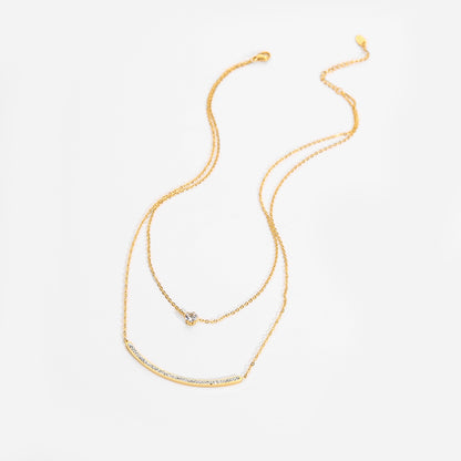 Double Chain – Two Layers in Gold Plated Stainless Steel | Twinolo