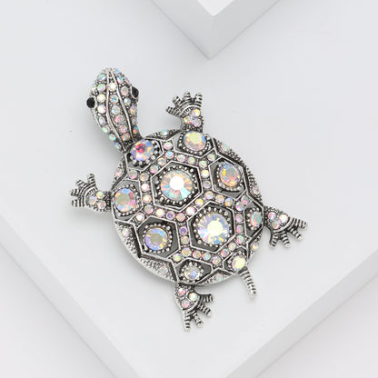 🐢 Turtle Brooch with Crystals – Elegant Brooch | Twinolo