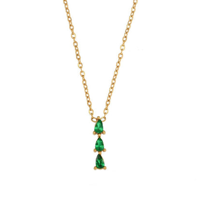 Necklace with Drop-Shaped Zirconia – Sparkling Detail | Twinolo