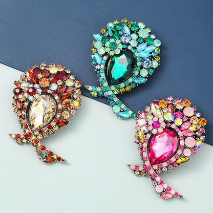 Flower Brooch - Elegant Brooch with Crystals | Twinolo