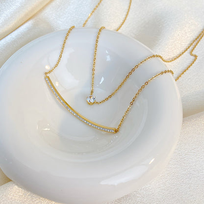 Double Chain – Two Layers in Gold Plated Stainless Steel | Twinolo