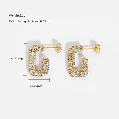 Mini Hoop Earrings with Zirconia Stones – Timeless Shine | Twinolo