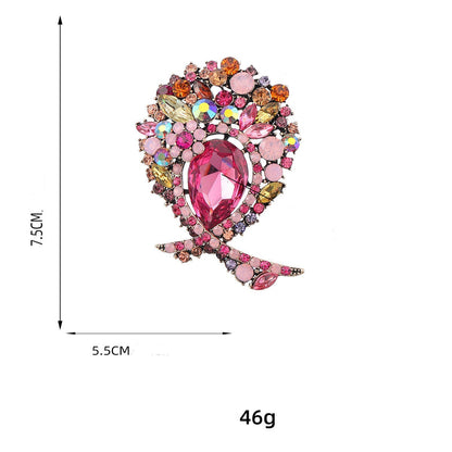 Flower Brooch - Elegant Brooch with Crystals | Twinolo
