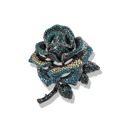 Flower Brooch - Elegant Brooch with Crystals | Twinolo
