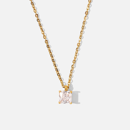 Necklace with Zirconia Pendant – Sparkling and Elegant | Twinolo