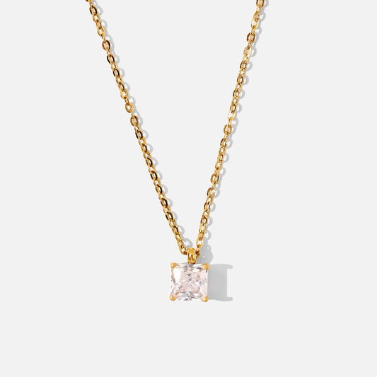 Necklace with Zirconia Pendant – Sparkling and Elegant | Twinolo