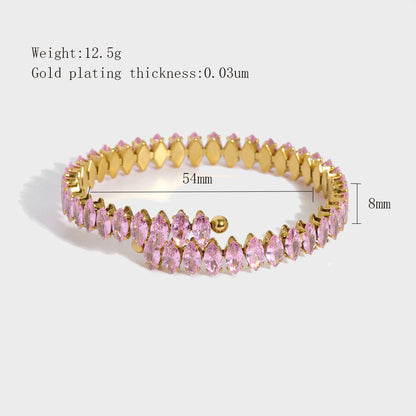Flexible Bangle with Zirconia – Elegant & Comfortable | Twinolo