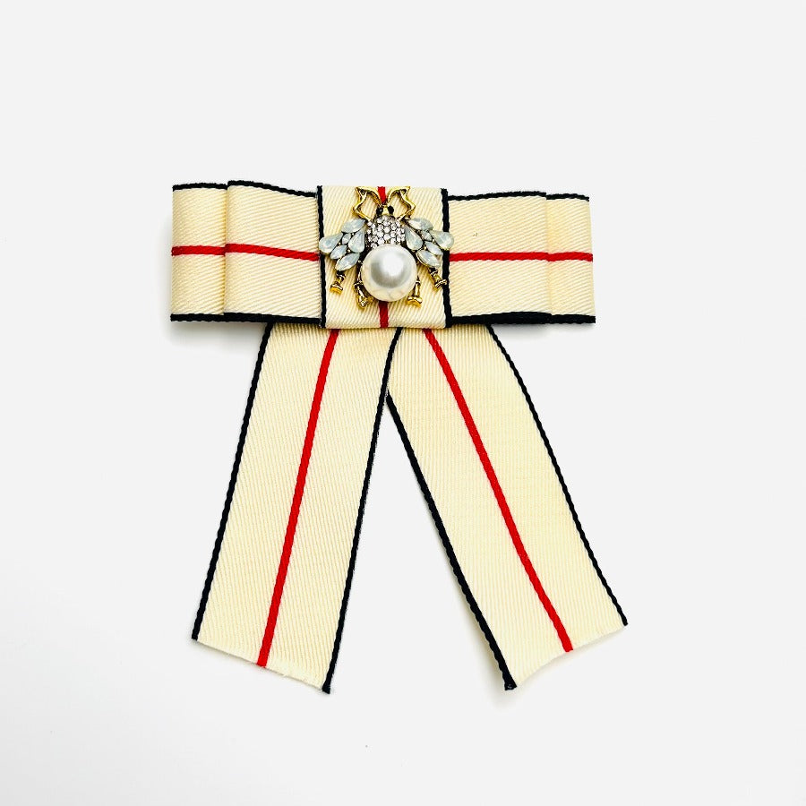 🎀 Bow Brooch - Elegant Brooch with Bee Design | Twinolo
