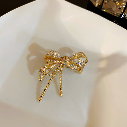 🎀 Bow Brooch - Elegant Brooch with Crystals | Twinolo