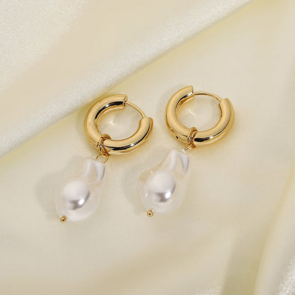 Freshwater Pearl Hoop Earrings – Romantic Look | Twinolo