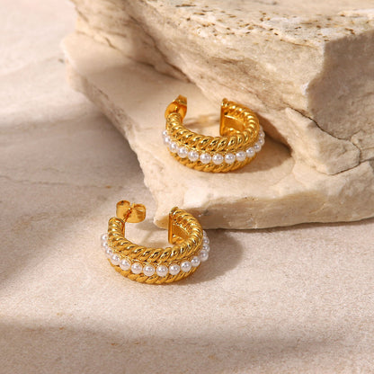 Mini Hoops with Pearl – Delicate & Elegant | Twinolo