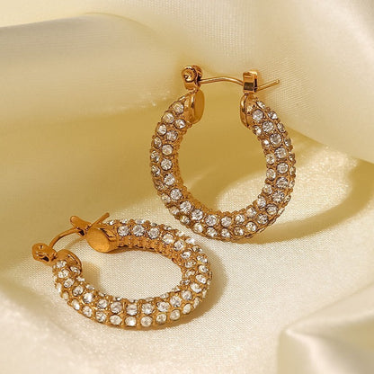 Minimalist Zirconia Hoops – Subtle Shine | Twinolo