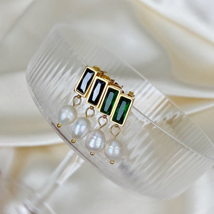 Drop-Shaped Earrings with Pearl – Elegant & Sophisticated | Twinolo