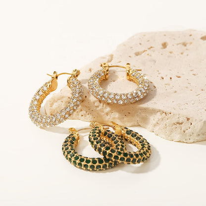 Minimalist Zirconia Hoops – Subtle Shine | Twinolo