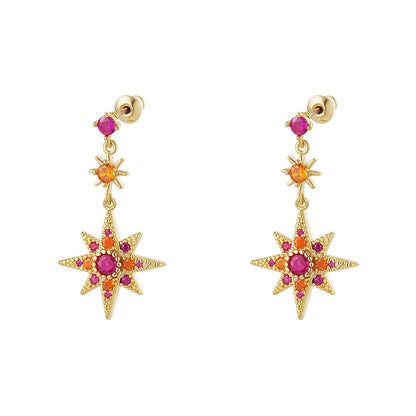Earrings with Zirconia Star – Classic & Elegant | Twinolo