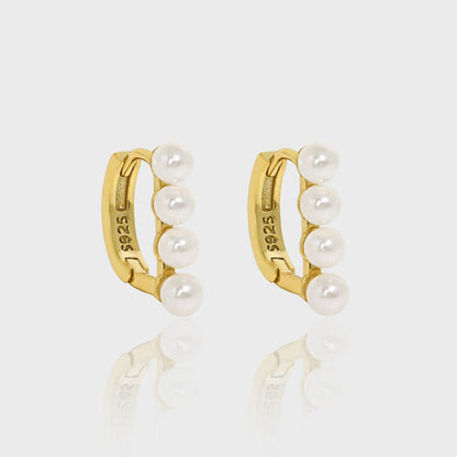 Earrings with White Freshwater Pearl – Pure Elegance | Twinolo