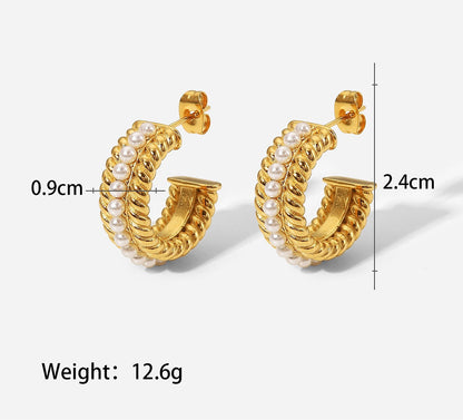 Mini Hoops with Pearl – Delicate & Elegant | Twinolo