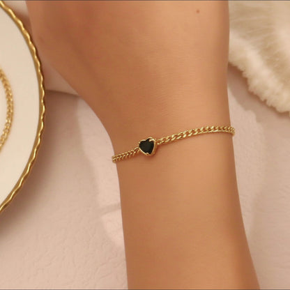 Fine Link Bracelet with Sparkling Zirconia | Twinolo