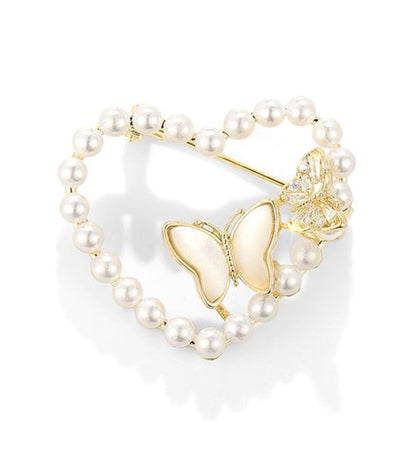 🦋 Butterfly Brooch - Elegant Brooch with Pearls | Twinolo
