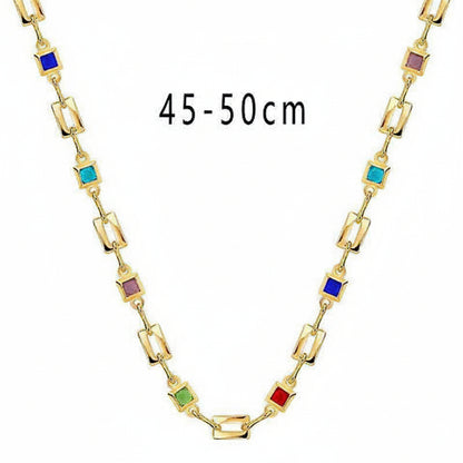 Necklace with Colorful Zirconias – Playful & Sparkling | Twinolo