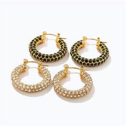 Minimalist Zirconia Hoops – Subtle Shine | Twinolo