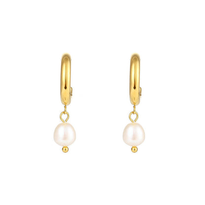Hoop Earrings with Pearl – Subtle Elegance | Twinolo